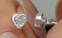 Heliophilia Silver Pendientes de Plata de Ley 925 con Circón